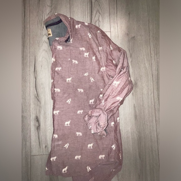 Wolf Pattern Button Down - Picture 2 of 2